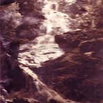 Photographic sheen, waterfall, and Konica T3 picture, summer, 1973 in Quaker Hill.