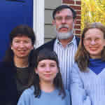 Kyle, Genn, and 2 daugher, Kyra and right, Akina Toffey Cox, north NJ, 1986.