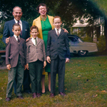 My Toffey's family in back yard, circa, 1962