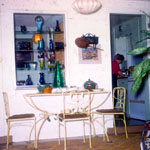 Grant mother, DeBary, FL, glasses in self, and two-mommy in kitchen.