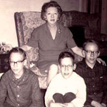 Glady Markert & 3 boys, 1963. Glady brother, Russell Markert.