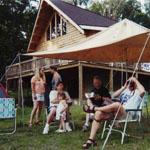 New cabin, 2000, next summer reunion, Toffeys, 2001. 