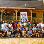 Reunion, 50 family, first new cabin, June, 2000!