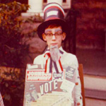 1964, Halloween, me, front and back, VoTE!