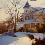 Dad & Snow, 1975, VW beetlle; 1965.