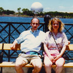 Me and Carol to Florida, Kissimmee, mom, Dorothy, senior. Mom, me and Carol to Disney, Epcot!