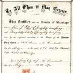 Marriage. Mary E. Sip and John James Toffey.