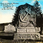 United States Navy Rear John Lorimer Worden, birth, March 12, 1818 and death, October 18, 1897. Wife, Olivia Akin Toffey Worden, birth, 1820, Pawling, and death, 1903.