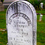 Town grave: Abraham Akin Toffey, 1823 - 1881. Wife, Ann Toffey, d: 1881